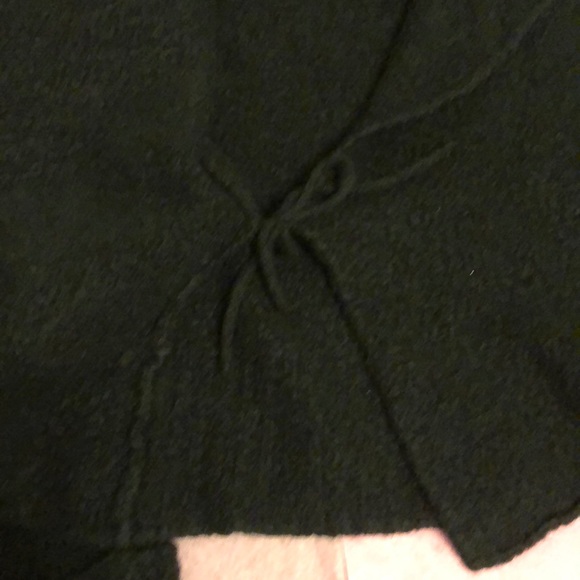 Black French made wool wrap cardigan - Picture 6 of 7